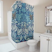 Tulip en Roos (1890) van William Morris Douchegordijn (In situ)