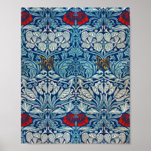 Tulip en Roos (1890) van William Morris Poster (Voorkant)