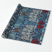 Tulip en Roos, William Morris Cadeaupapier (Uitgerold)