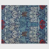 Tulip en Roos, William Morris Cadeaupapier (Vlak)