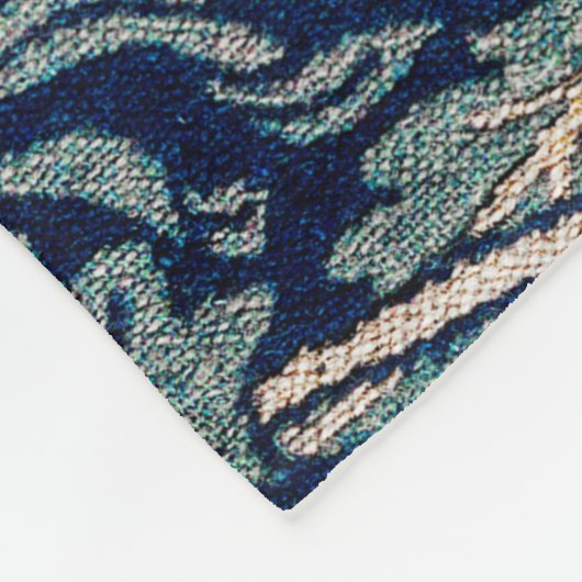 Tulip en Roos, William Morris Fleece Deken (Hoek)