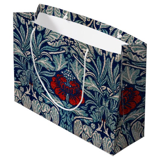 Tulip en Roos, William Morris Large Gift Bag Groot Cadeauzakje (Achterkant Gekanteld)