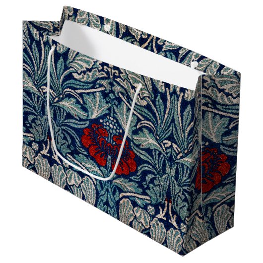 Tulip en Roos, William Morris Large Gift Bag Groot Cadeauzakje (Voorkant Gekanteld)