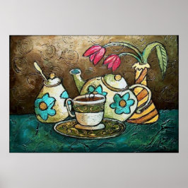 Tulip en Tea II Poster