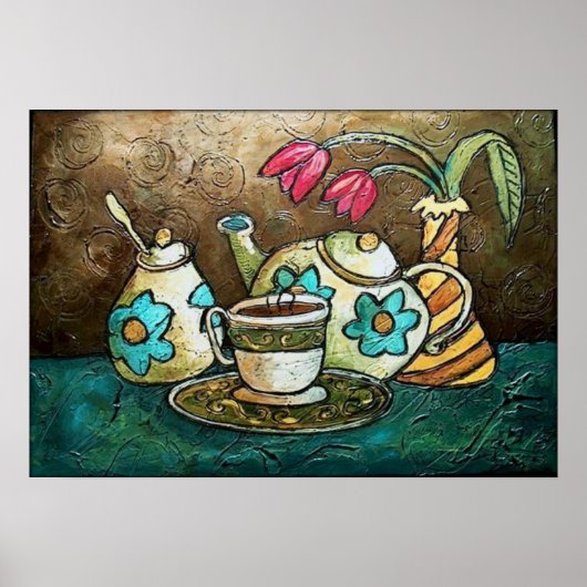 Tulip en Tea II Poster (Voorkant)