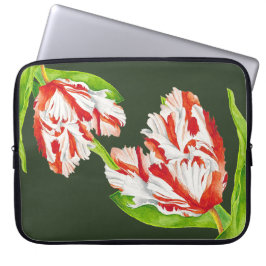 Tulip Estella Rijnveld op een laptophoes Laptop Sleeve