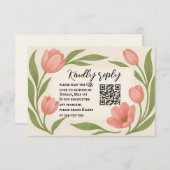 Tulip Ever After QR Code RSVP Card (Voorkant / Achterkant)