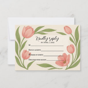 Tulip Ever After RSVP-kaart RSVP Kaartje
