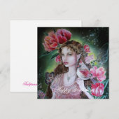 Tulip fairy square birthday card  (Voorkant / Achterkant)