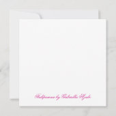 Tulip fairy square birthday card  (Achterkant)