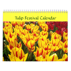 Tulip Festival Calendar Colorful Tulips Floral Kalender
