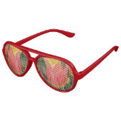 Tulip Festival Retro Party Shades, Red Aviator Zonnebril (Gekanteld)