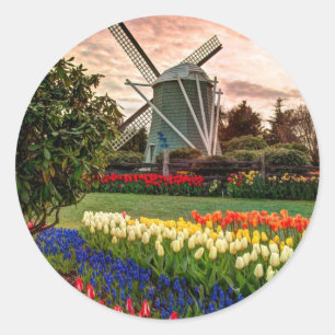 Tulip Festival Ronde Sticker