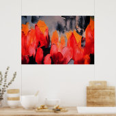 Tulip Field – Abstract Floral Intensity Poster (Keuken)
