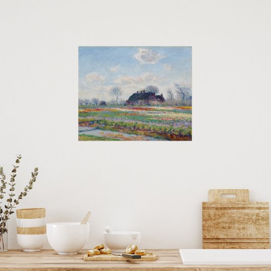 Tulip Fields op Sassenheim door Claude Monet Poster (Keuken)