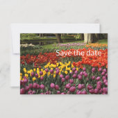 Tulip Flat Save the Date Kaart (Voorkant)