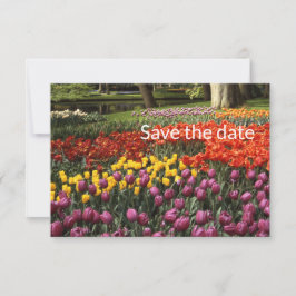 Tulip Flat Save the Date Kaart