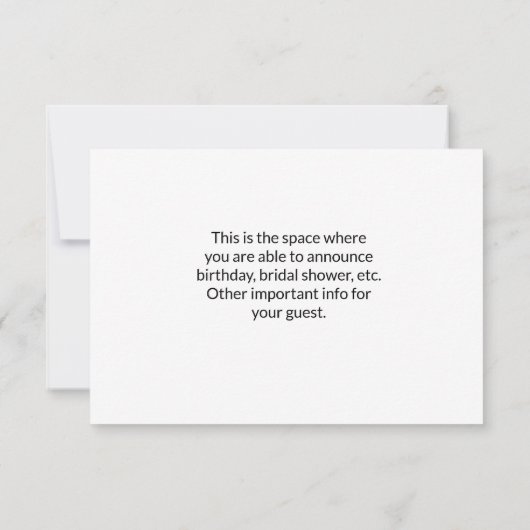 Tulip Flat Save the Date Kaart (Achterkant)