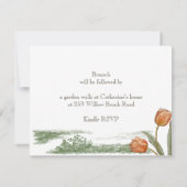 Tulip Floral Elegant Birthday Party Invita Kaart (Achterkant)