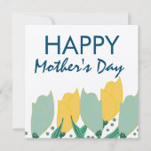 Tulip Floral Happy Moederdag Hand getekend Kaart (Voorkant)