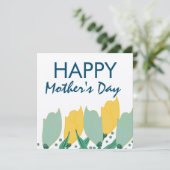 Tulip Floral Happy Moederdag Hand getekend Kaart (Staand voorkant)