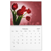 Tulip Floral tudens 12 maanden kalender GROOT (Feb 2027)