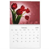 Tulip Floral tudens 12 maanden kalender GROOT (Feb 2026)