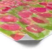 Tulip Flower Field Shaker House Pink Spring Flora Poster (Hoek)