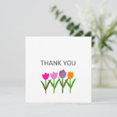 Tulip Flower Hartelijk dank Bedankkaart (Staand voorkant)