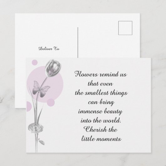 Tulip Flower Hartelijk dank Briefkaart (Voorkant / Achterkant)