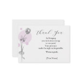 Tulip Flower Hartelijk dank Notitiekaartje (Voorkant / Achterkant in situ)