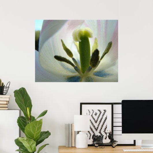 TULIP FLOWER INSIDE Art Print Spring Tulips Canvas (Thuiskantoor)