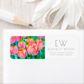 TULIP FLOWER RETURN ADRES ETIKETTERS ETIKET (Insitu)