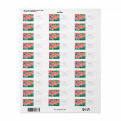 TULIP FLOWER RETURN ADRES ETIKETTERS ETIKET (Full Sheet)