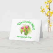 Tulip Flowers Administrative Professionals Day Kaart (Gele Bloem)