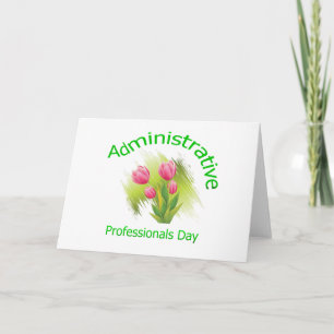 Tulip Flowers Administrative Professionals Day Kaart