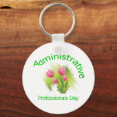 Tulip Flowers Administrative Professionals Day Sleutelhanger (Voorkant)