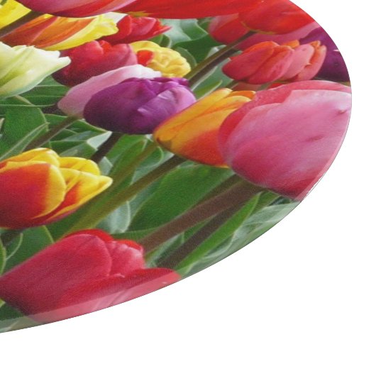 Tulip Flowers Garden Snijplank (Hoek)