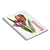  Tulip Flowers gepersonaliseerd Notitieboek (Rechterzijde)