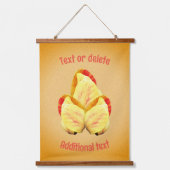 Tulip Flowers Jouw tekst, gepersonaliseerd Hangend Wandkleed (Voorkant)