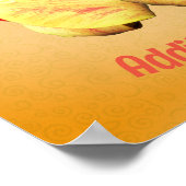 Tulip Flowers Jouw tekst, gepersonaliseerd Poster (Hoek)