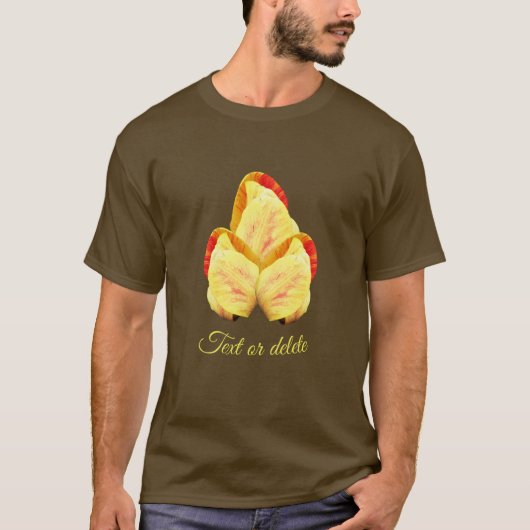 Tulip Flowers Jouw tekst, gepersonaliseerd T-shirt (Voorkant)
