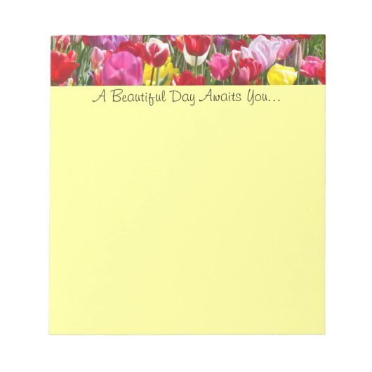 Tulip Flowers notitieblok Spring Personalized gift (Voorkant)