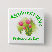 Tulip Flowers Vierkante Button 5,1 Cm (Voorkant)