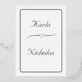 Tulip Flowers White Rehearsal Dinner Folie Uitnodiging (Achterkant)