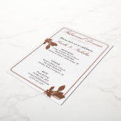 Tulip Flowers White Rehearsal Dinner Folie Uitnodiging (Gedraaid)