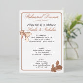 Tulip Flowers White Rehearsal Dinner Folie Uitnodiging (Staand Voorkant)