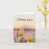 Tulip Folded Wenskaart Denk Aan Jou Kaart (Gele Bloem)