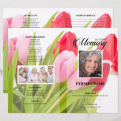 Tulip Funeral Sjabloon (Voorkant / Achterkant)