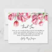 Tulip Funeral Thank You Card Bereavement Bedankkaart (Voorkant)